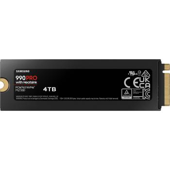 Samsung 990 PRO 4 TB M.2 interne SSD NVMe PCIe 4.0 mit Heatsink – High-Speed Gaming Speicher für PC & PlayStation 5